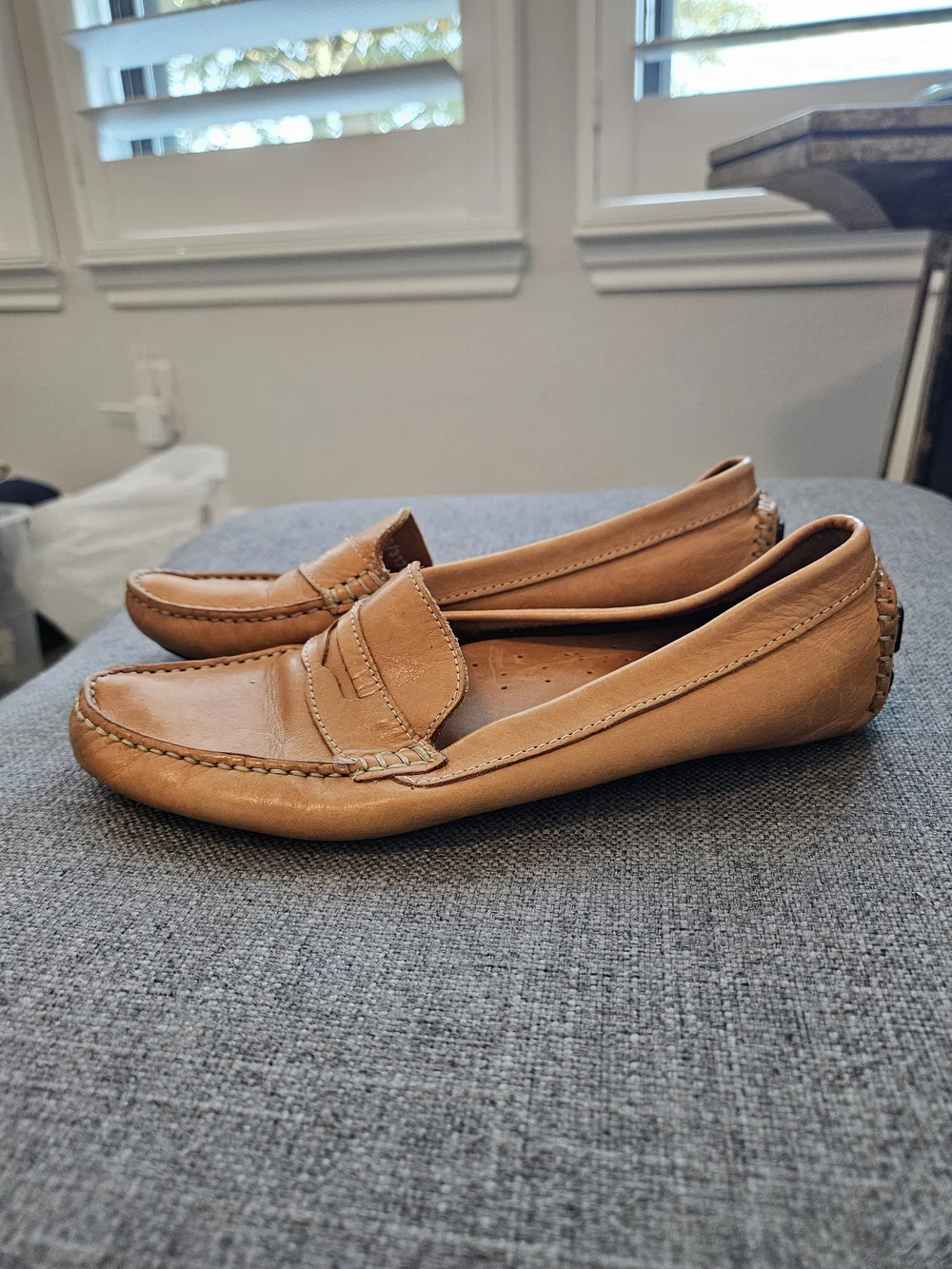 Mercanti Fiorentini Camel Leather Driving Shoes
